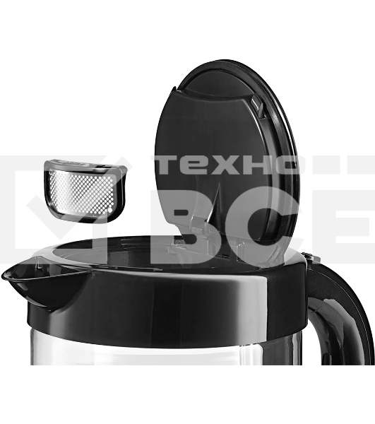 Чайник электрический Bosch TWK70B03 1.7 л, 2400 Вт, черный (корпус: стекло)