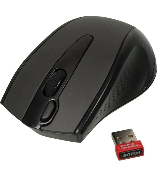 Мышь беспроводная A4Tech G9-500F черный, 1200 dpi, радиоканал, USB, кнопки - 4