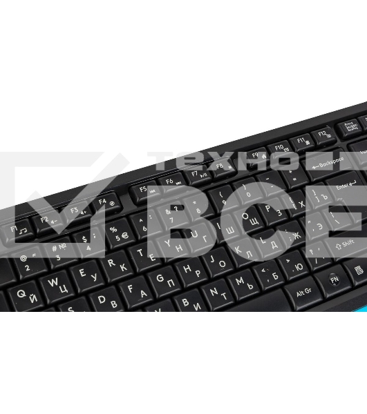 Комплект клавиатура+мышь A4Tech FStyler FG1010 беспроводной, USB, 2000 DPI, чёрный/синий