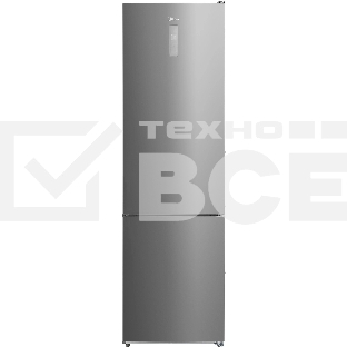 Холодильник Midea MDRB489FGE02OE нержавеющая сталь двухкамерный 247/83л морозилка снизу, No Frost