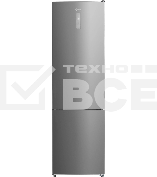 Холодильник Midea MDRB489FGE02OE нержавеющая сталь двухкамерный 247/83л морозилка снизу, No Frost