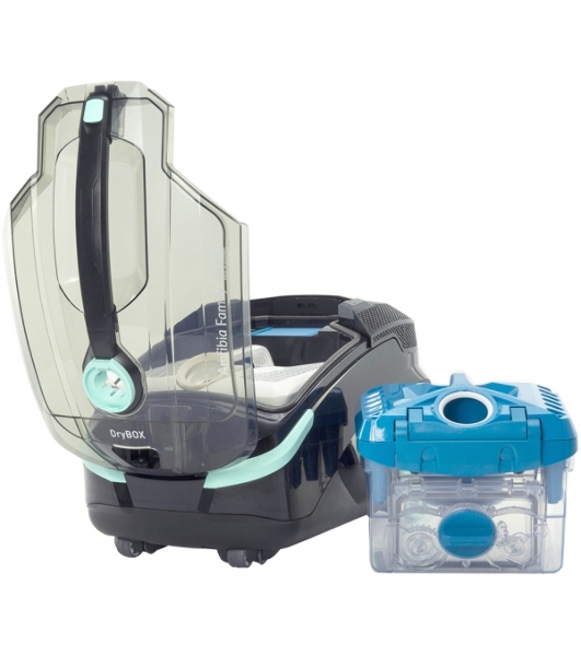 Пылесос моющий Thomas DRYBOX AMFIBIA FAMILY черный/бирюзовый, 325/1700 Вт, уборка влажная/сухая, пылесборник контейнер 2.6 л