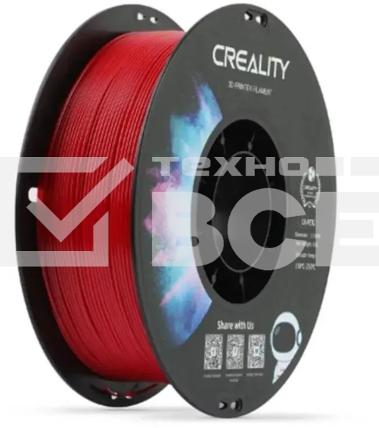 Пластик для принтера 3D Creality 3301030038 CR-PETG d1.75мм 1кг красный