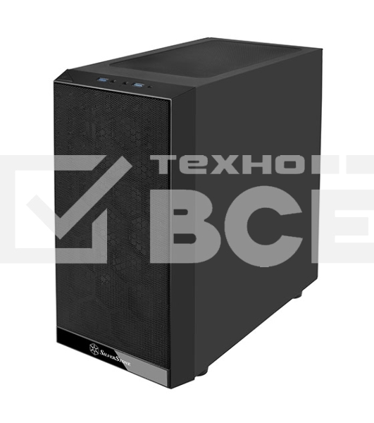 Компьютерный корпус Silverstone SST-PS15B-PRO Precision Mini Tower Micro ATX Computer Case, tempered glass, 2x 120мм ARGb, 1x ARGb Controller, black
