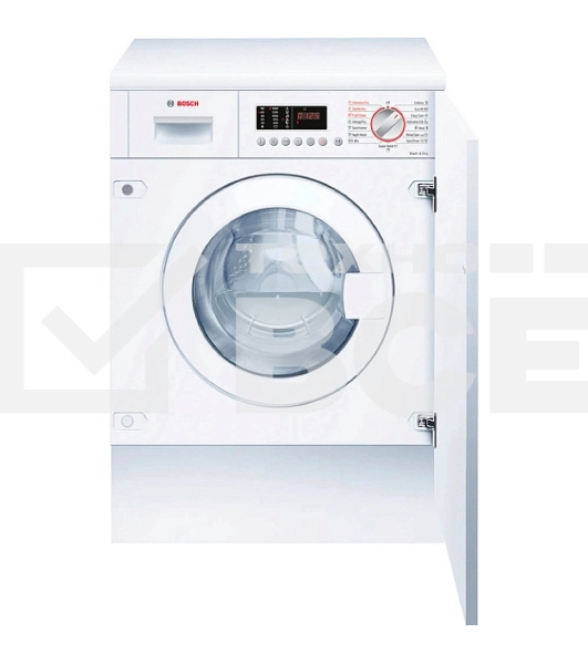 Cтиральная машина встраиваемая Bosch WKD28543EU белый, загрузка фронтальная 7 кг, 4 кг - сушка, 1400 об/мин, класс: A++