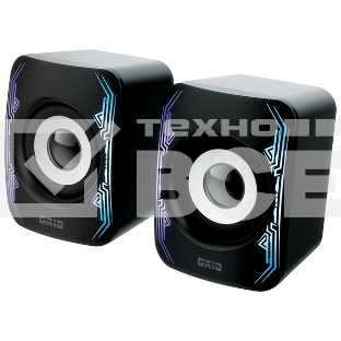 Колонки 2.0 GRID AS009, 10 ВТ, объемное звучание, RGB подсветка, USB+Jack 3,5мм