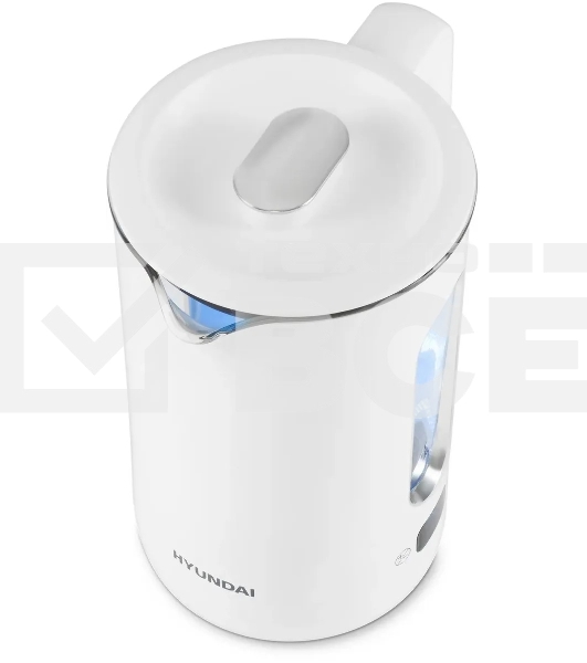 Чайник электрический Hyundai HYK-G5510 1.5л. 2200Вт белый/прозрачный корпус: стекло