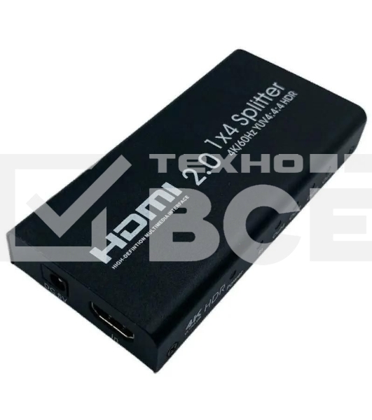 Сплиттер аудио-видео Premier 5-872-4V2 HDMI (f)/4xHDMI (f) черный
