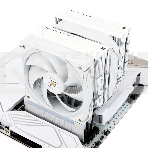 Кулер для процессора Thermalright Royal Pretor 130 белый (4-pin PWM, 158mm, Ni/Cu, 6x6mm, 1x120+1x130mm, 80.45CFM/81.88CFM, 29.4dBA/28.3dBA, 2150PM/1750RPM, S: 1200, 1700, 1851, 2011, 2066, 115X, AM4, AM5, white), фото12