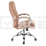 Кресло руководителя Бюрократ T-9950SL Fabric светло-коричневый Velvet 90, крестовина металл хром, фото14