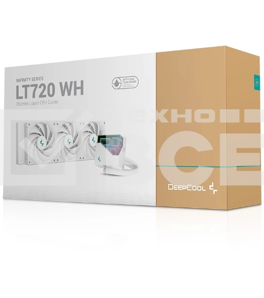 Система жидкостного охлаждения DEEPCOOL LT720 WH белый, 120 мм, алюминий/медь, 2250 об/мин, 32.9 дБ, 4 pin, 300 Вт