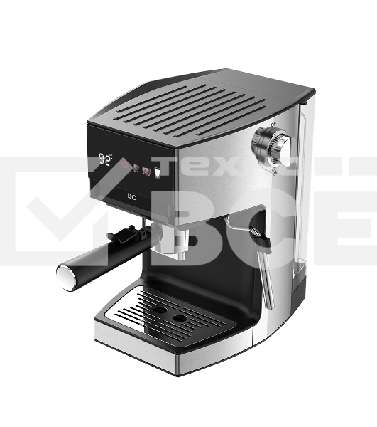 Кофеварка рожковая+капсульная BQ CM3003 стальной/чёрный, исп. кофе - молотый/капсулы Dolce gusto, Nespresso, 1 л, 950 Вт, 19 бар