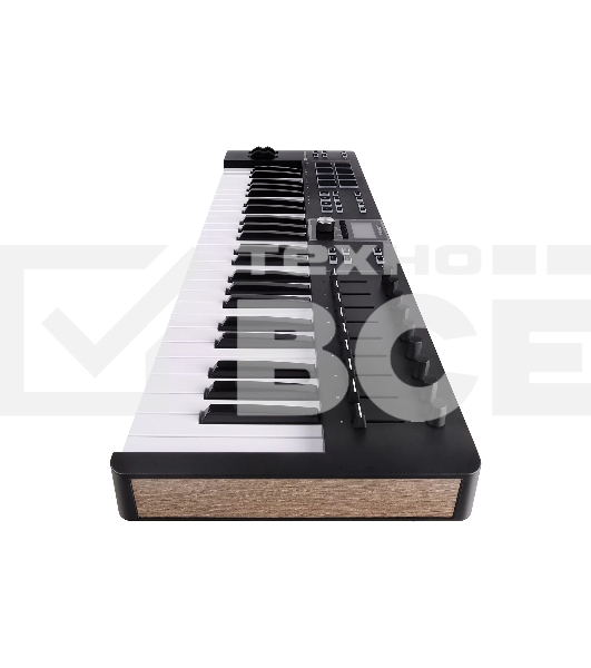 Клавиатура MIDI [231522] Arturia [KeyLab Essential 49 mk3 Black] 49 клавиш, LCD дисплей, 9 энкодеров, 8 пэдов, 9 фейдеров, 12 кнопок управления, колеса высоты тона и модуляции, 1/4