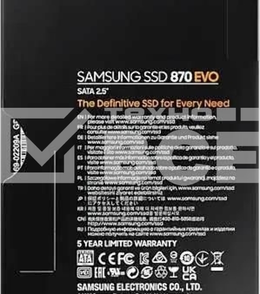 Накопитель SSD Samsung 870 EVO, 1Tb, SATA III, 2.5