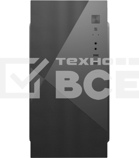 Компьютерный корпус с блоком питания 450Вт. Case Forza mATX, 450W, 2xUSB 2.0, Black, w/o FAN, 8 см fan PSU, power cord
