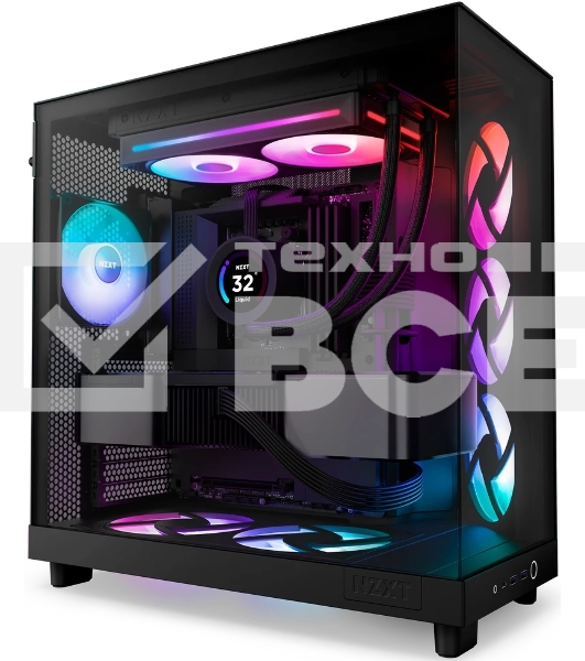 Вентилятор для корпуса Case Cooler NZXT F240 RGb Core (120x120x25мм, 4-pin PWM, RGb, 75.12CFM, 30dBA, 2400RPM, Black, Single-Frame RGb Fan Unit)