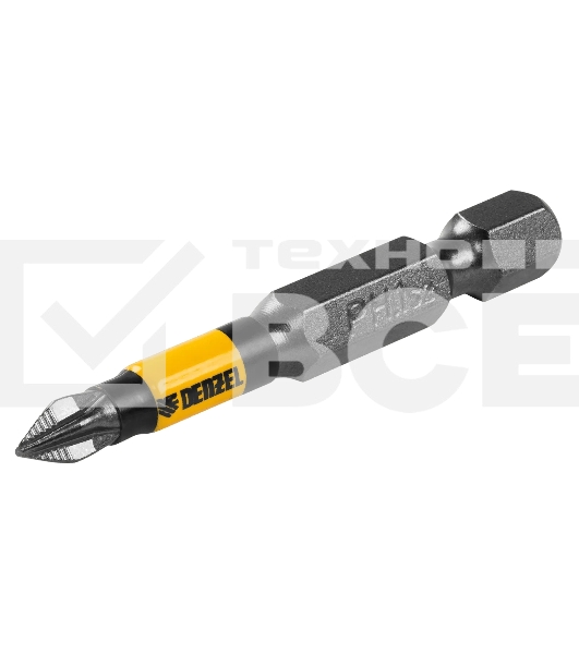 Набор бит Denzel PH1х50, сталь S2, круглый профиль, 10 шт.