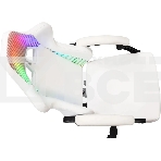 Кресло игровое Knight Wolf RGb белый эко.кожа/сетка, крестов. пластик, фото6
