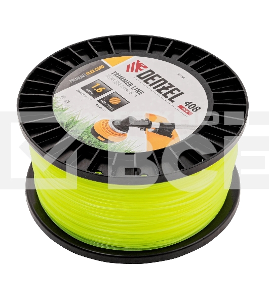 Леска для триммера Denzel круглая, 1,6мм х 408м, на DIN катушке FLEX CORD