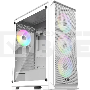 Корпус без блока питания Raijintek ARCADIA 41-MS4, Midi-Tower, TG, 1x120мм + 3x120мм ARGB, 2xUSB-A 3.0 + 1xUSB-C, ATX, mATX, mITX White