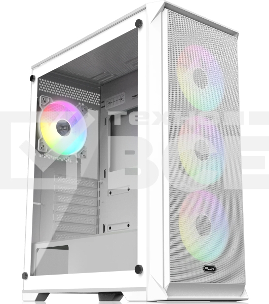 Корпус без блока питания Raijintek ARCADIA 41-MS4, Midi-Tower, TG, 1x120мм + 3x120мм ARGB, 2xUSB-A 3.0 + 1xUSB-C, ATX, mATX, mITX White