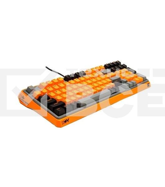 Клавиатура Rapoo ESK750-98 проводная, USB Type-A, серый/оранжевый