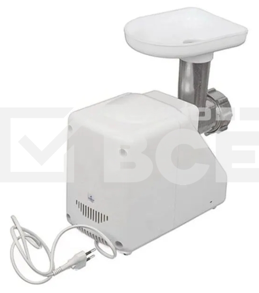 Мясорубка электрическая Ротор Люкс ЭМШ 35/300-3 белый, 1500 Вт, 0.6 кг/мин, реверс, насадки - 4