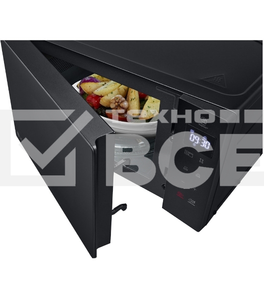 Микроволновая печь LG MH6032GAS черный, 20 л, 700 Вт, переключатели - сенсор