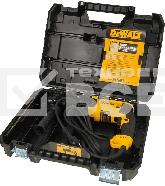 Перфоратор DeWalt D25133K-QS SDS-plus уд.:2.8Дж 800Вт (кейс в комплекте)