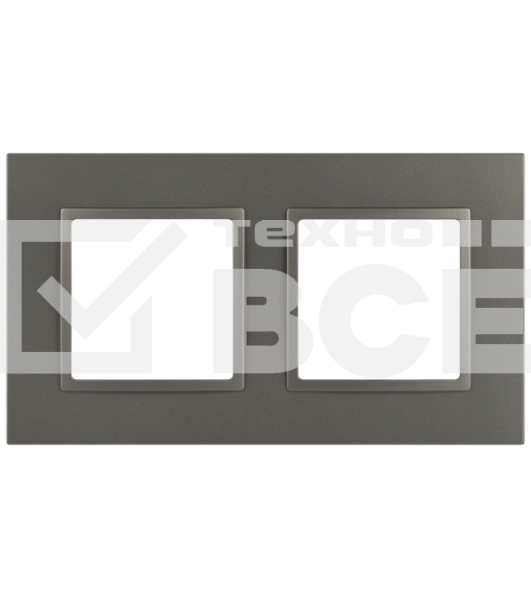 Рамка для розеток и выключателей ЭРА Elegance 14-5012-16 Classic на 2 поста титан Б0065825