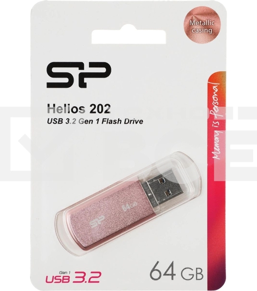 Флеш диск Silicon Power Helios 202, 64Gb USB 3.2, Pink