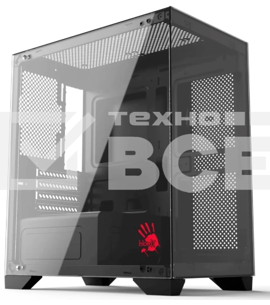 Компьютерный корпус Bloody BD-CC103 черный без БП mATX 7x120мм 1xUSB 2.0 1xUSB 3.0 audio bott PSU