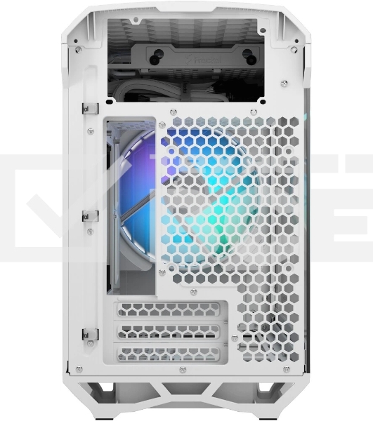 Компьютерный корпус без блока питания Fractal Design Torrent Nano RGb TG Clear Tint, Mini-Tower, 1x180мм RGb, 2xUSB-A 3.2 + 1xUSB 3.2 Type-C mITX, mDTX белый