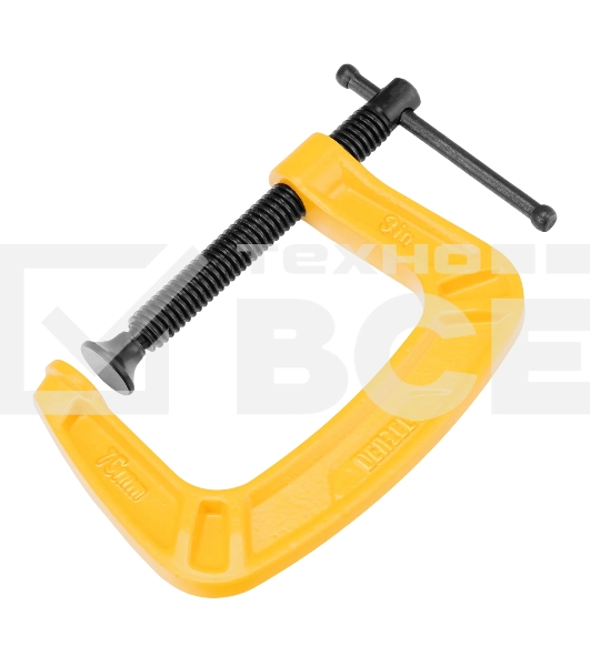 Струбцина Denzel G-образная усиленная, 75 мм