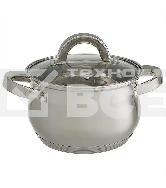 Набор посуды WEBBER BE-616/6 из нерж.стали 6 пр. 2,1 л, 2,9 л, 3,9 л со стеклянными крышками В наборе 6 предметов: кастрюля со стеклянной крышкой 16х10,5 см; 2,1 л кастрюля со стеклянной крышкой 18х11,5 см; 2,9 л кастрюля со стеклянной крышкой 20х12,5см; 