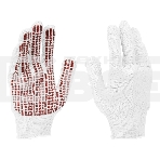 Перчатки трикотажные Сибртех х/б, ПВХ-гель Протектор, для точных работ, 13 класс, фото 1