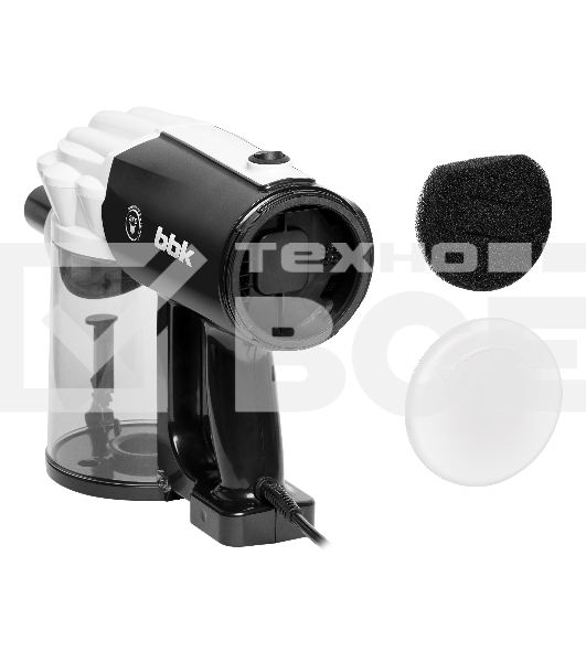 Пылесос вертикальный BBK BV2512 черный/белый, питание от сети, 100 Вт, уборка сухая, пылесборник 0.5 л