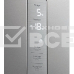 Холодильник Midea MDRB489FGE02OE нержавеющая сталь двухкамерный 247/83л морозилка снизу, No Frost, фото3