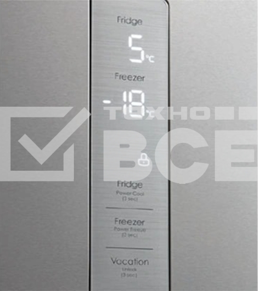 Холодильник Midea MDRB489FGE02OE нержавеющая сталь двухкамерный 247/83л морозилка снизу, No Frost