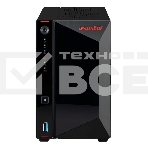 Сетевой накопитель ASUSTOR AS5402T 2-Bay NAS/Media player/Intel Celeron N5105 2.0GHz up to 2.9GHz, 4GB SO-DIMM DDR4, noHDD(HDD,SSD),/2x 2,5Gb (LAN)/3xUSB3.2,HDMI; 90IX01R1-BW3S20, фото 1