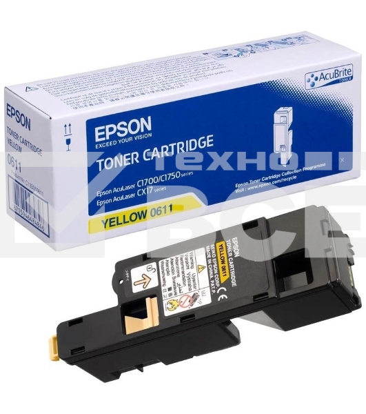 Картридж лазерный Epson 0611 (C13S050611) желтый (1400 стр.) для AcuLaser AL-C1700/1750/CX17