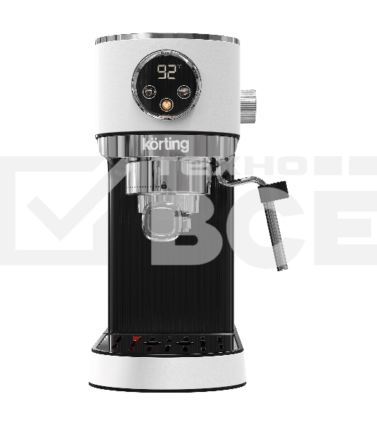 Кофеварка рожковая Korting KCM 1003 EW белый, исп. кофе - молотый, 1.2 л, 1350 Вт, 20 бар.