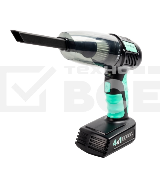 Пылесос автомобильный Endever SkyClean VC-295 мятный/черный, 6000 Па/90 Вт, уборка сухая, пылесборник контейнер, 0.33 л