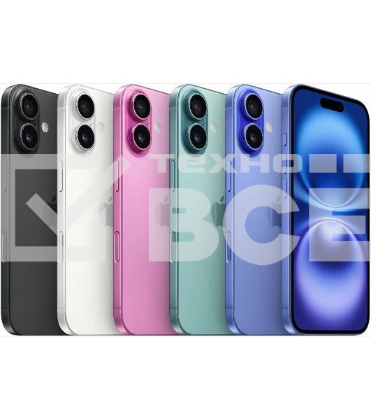 Смартфон Apple iPhone 16, 8/256Gb, ультрамарин