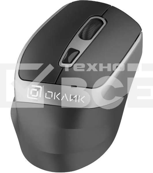 Мышь беспроводная Oklick 516MW черный/серебристый, 1600 dpi, радиоканал, Bluetooth, USB, кнопки - 6