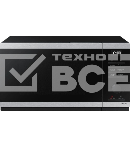 Микроволновая печь Samsung MG23DG4524ATBW нержавеющая сталь/черный 23л. 800Вт переключатели - поворотный механизм