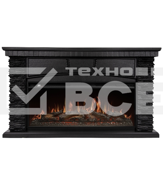 Портал Firelight Porto 42/40/36 камень черный шпон венге
