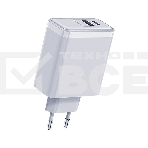 СЗУ Qumo Energy PD 65W (Charger 0075), два порта: Type-C PD + USB-A QC3.0, цвет белый, фото 1