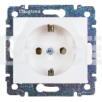 Механизм розетки 1-м СП Valena 2К+З с заземл. нем. станд. белый (DIY-упак.) Legrand 694280, фото 1