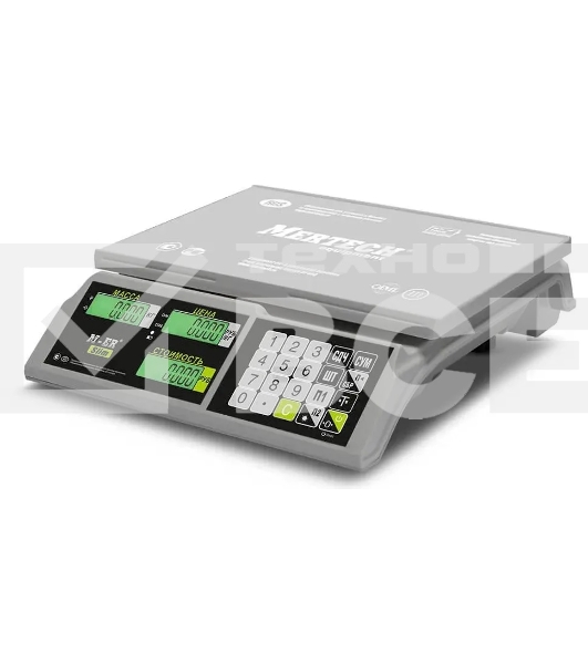 Весы торговые Mertech M-ER 326AC-15.2 LCD (3040) серый, до 15 кг